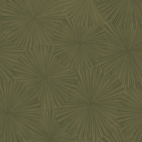 Papel pintado Hélios con diseño de soles o dientes de león estilizados.