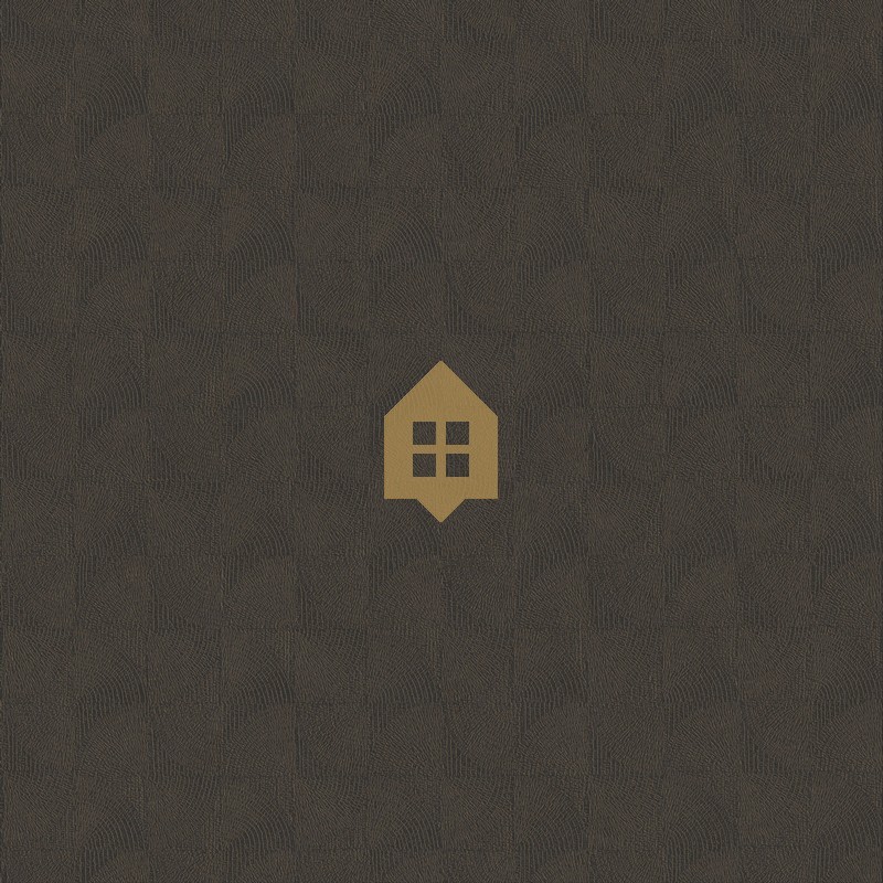 Papel pintado Asterios con diseño geométrico galáctico y efecto óptico.