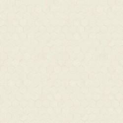 Papel pintado Meli con diseño geométrico de panal de abeja hexagonal.