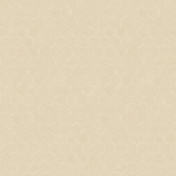 Papel pintado Meli con diseño geométrico de panal de abeja hexagonal.