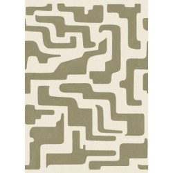 Papel pintado Tikal con diseño geométrico maya y textura vinílica.