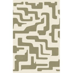 Papel pintado Tikal con diseño geométrico maya y textura vinílica.