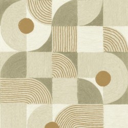 Papel pintado Element con diseño de formas geométricas inspiradas en tejidos.