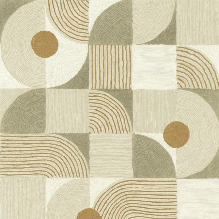 Papel pintado Element con diseño de formas geométricas inspiradas en tejidos.