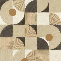 Papel pintado Element con diseño de formas geométricas inspiradas en tejidos.