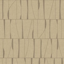 Papel pintado Otavia con diseño geométrico de paneles abstractos y textura de lino.