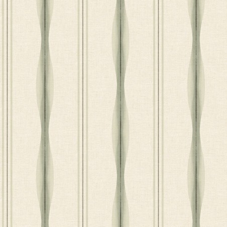 Papel pintado Variation con diseño de rayas irregulares y efecto artesanal.