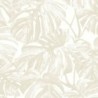 Papel pintado Mata con diseño de hojas de Monstera tipo estarcido.