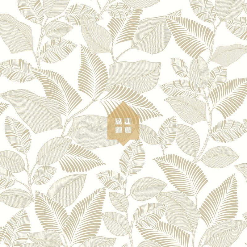 Papel pintado Paraty con diseño de lianas y selva ecuatorial.