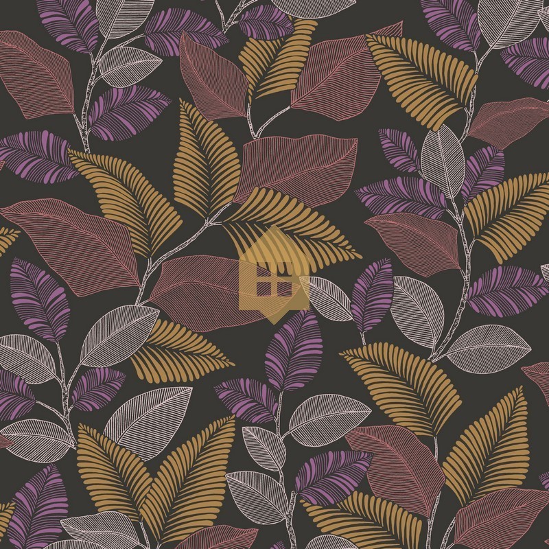 Papel pintado Paraty con diseño de lianas y selva ecuatorial.