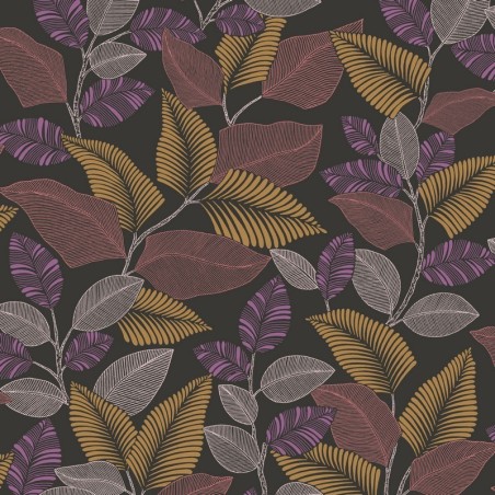 Papel pintado Paraty con diseño de lianas y selva ecuatorial.