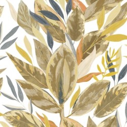 Papel pintado Ficus con diseño de selva detallada e impresión digital.