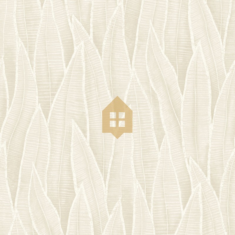 Papel pintado Sansevieria con diseño vertical de hojas exóticas.