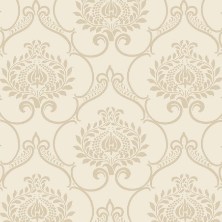 Papel pintado Panache con diseño floral gráfico y estilo retro.