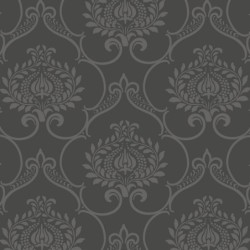 Papel pintado Panache con diseño floral gráfico y estilo retro.