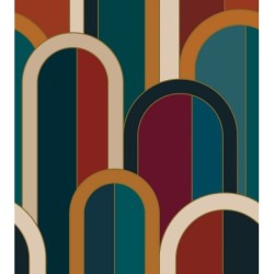 Papel pintado panorámico BARTHELEMY con arcos estilo Art déco.
