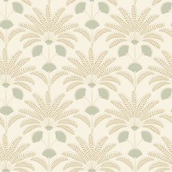 Papel pintado Gisele con diseño de palmeras estilo Art déco.