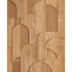 Papel pintado panorámico Tassea con efecto madera fotográfico.