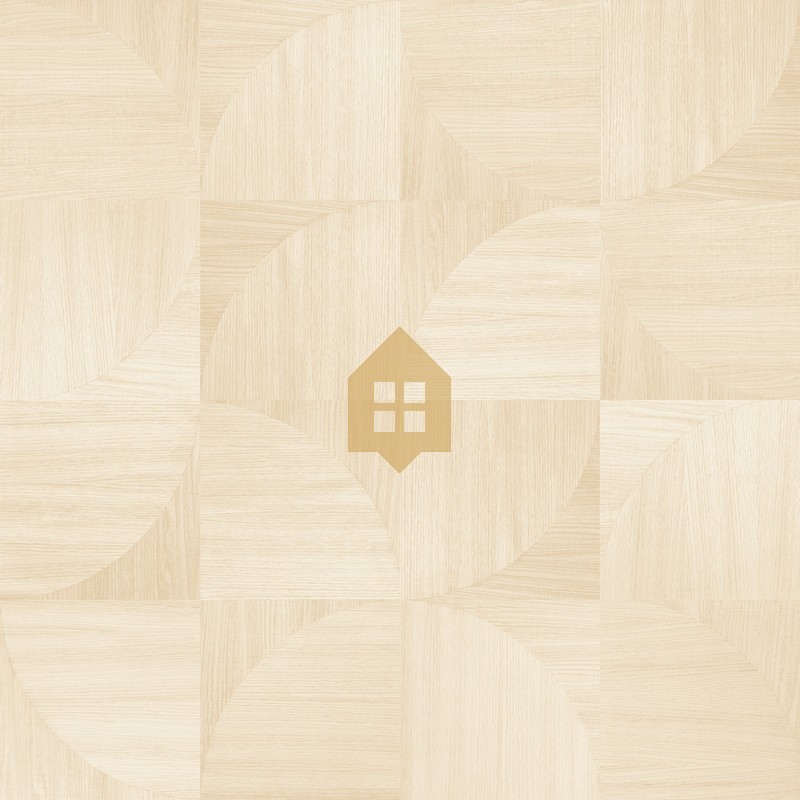 Papel pintado Structura con diseño geométrico de marquetería.
