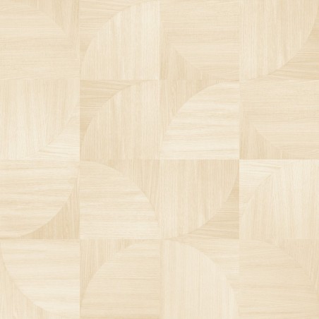 Papel pintado Structura con diseño geométrico de marquetería.