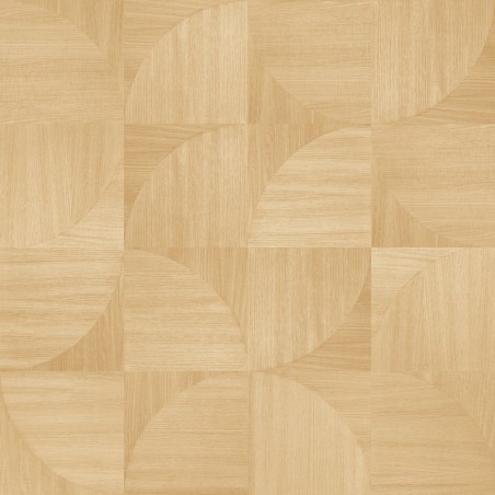 Papel pintado Structura con diseño geométrico de marquetería.