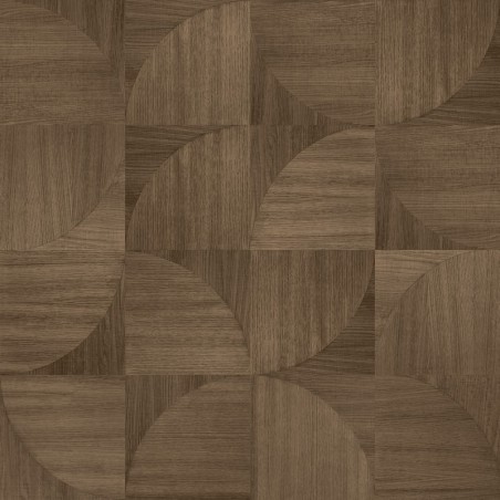 Papel pintado Structura con diseño geométrico de marquetería.
