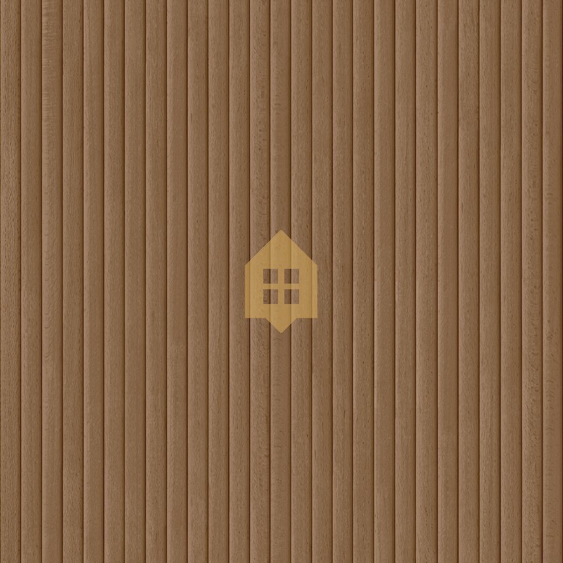 Papel pintado Boisea con diseño de listones de madera verticales.