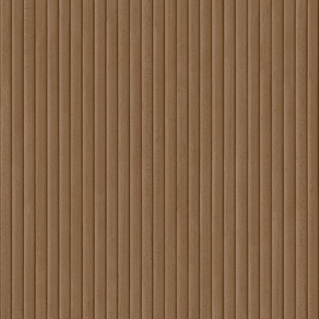 Papel pintado Boisea con diseño de listones de madera verticales.