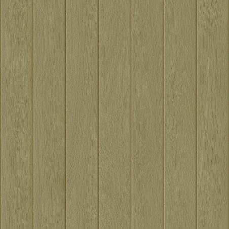 Papel pintado Essentia con diseño de paneles de madera clásicos.