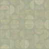 Papel pintado Dualis con diseño geométrico de semicírculos de rafia.