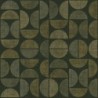 Papel pintado Dualis con diseño geométrico de semicírculos de rafia.