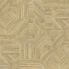 Papel pintado Imbrication con diseño geométrico de paja entrelazada.