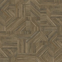 Papel pintado Imbrication con diseño geométrico de paja entrelazada.