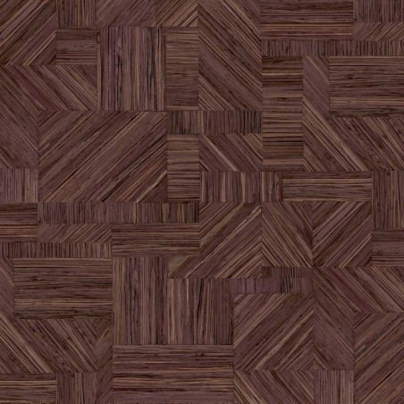Papel pintado Imbrication con diseño geométrico de paja entrelazada.