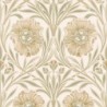 Papel pintado Isadora con diseño de grandes claveles estilizados.