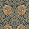 Papel pintado Isadora con diseño de grandes claveles estilizados.