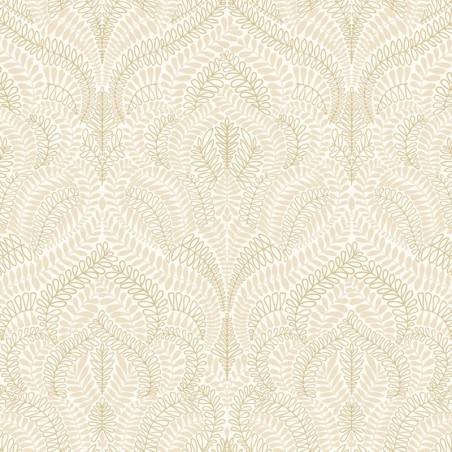 Papel pintado Felix con diseño de arabescas y volutas clásicas.