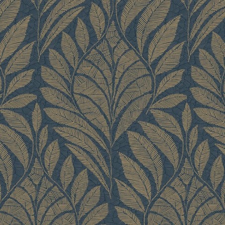Papel pintado Gustav con diseño ornamental de líneas fluidas.