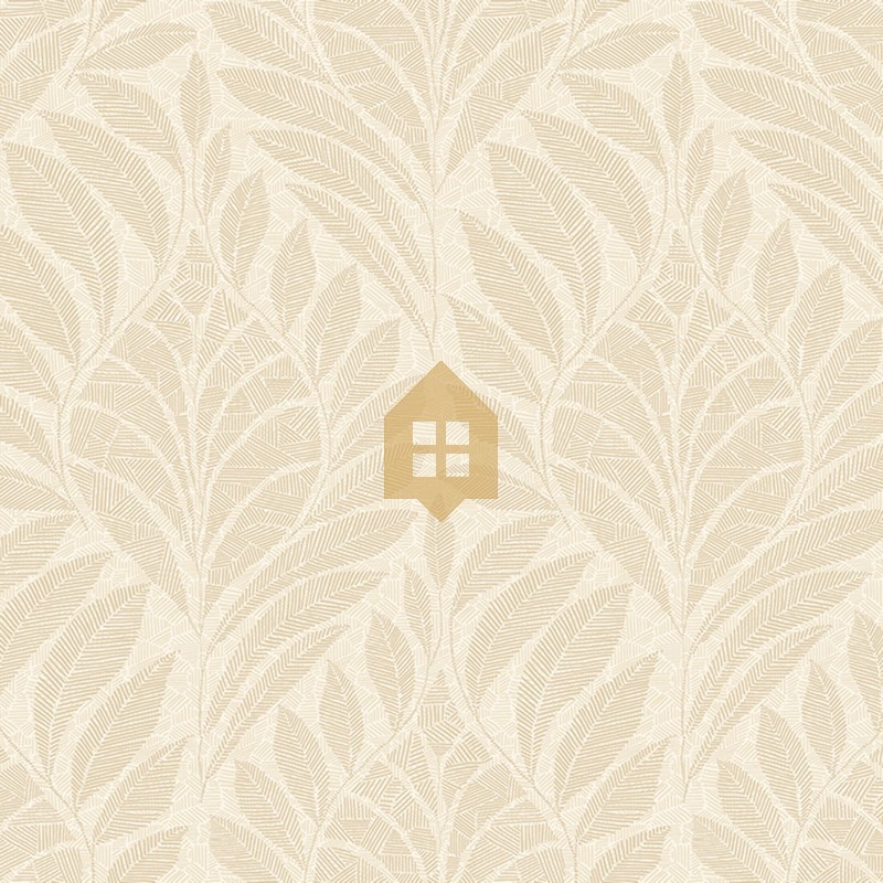 Papel pintado Gustav con diseño ornamental de líneas fluidas.