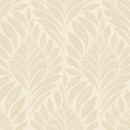Papel pintado Gustav con diseño ornamental de líneas fluidas.