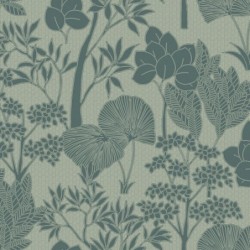 Papel pintado Inara con diseño de paisaje vegetal efecto pintura.