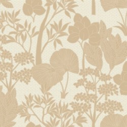 Papel pintado Inara con diseño de paisaje vegetal efecto pintura.