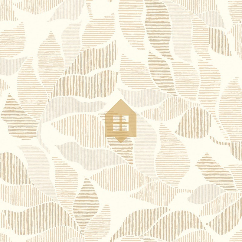 Papel pintado Lontara con diseño de hojas de palmera tropical.