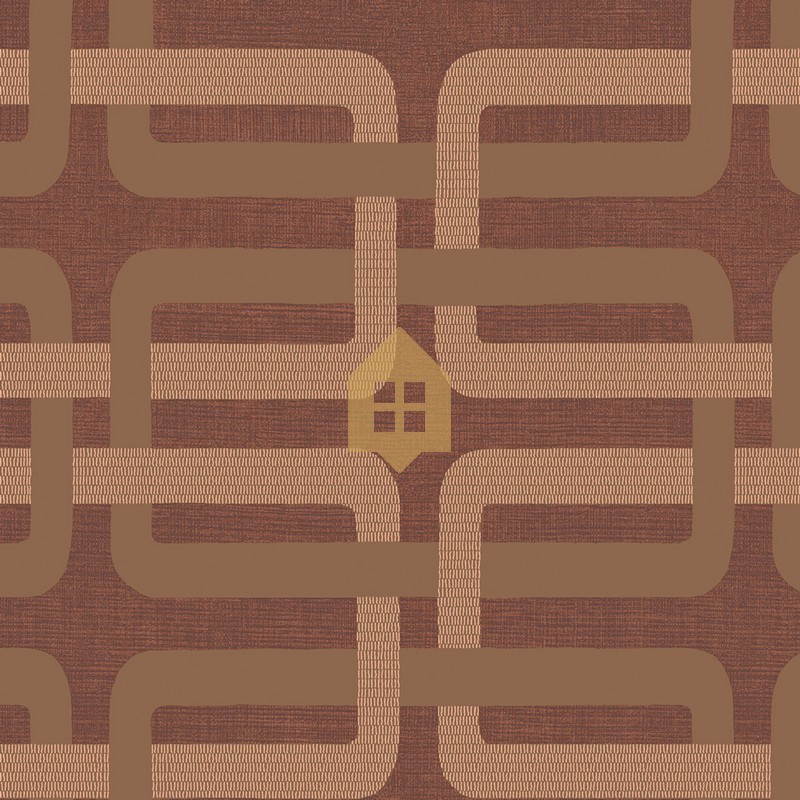 Papel pintado Matjara con diseño de monograma clásico y elegante.