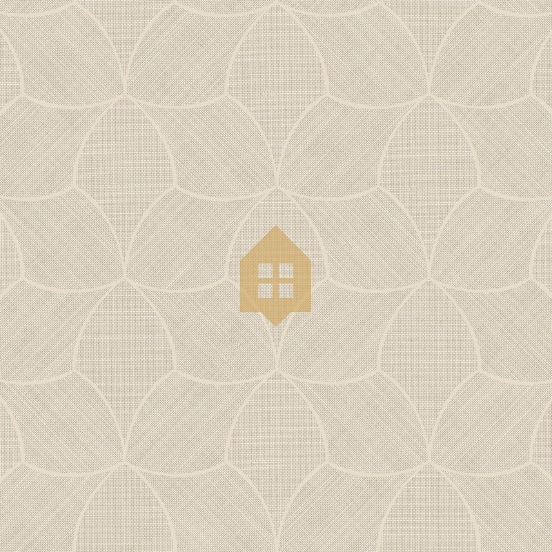 Papel pintado Tressana con diseño de fibras tejidas y laca metálica.