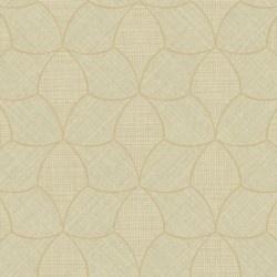 Papel pintado Tressana con diseño de fibras tejidas y laca metálica.