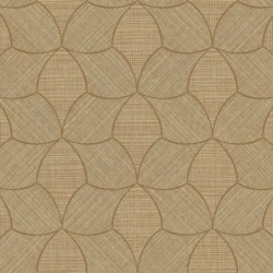 Papel pintado Tressana con diseño de fibras tejidas y laca metálica.