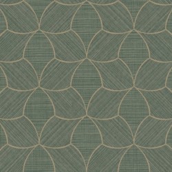 Papel pintado Tressana con diseño de fibras tejidas y laca metálica.