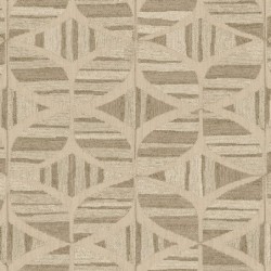 Papel pintado Filandra con diseño geométrico efecto bordado de chenilla.