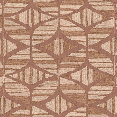 Papel pintado Filandra con diseño geométrico efecto bordado de chenilla.